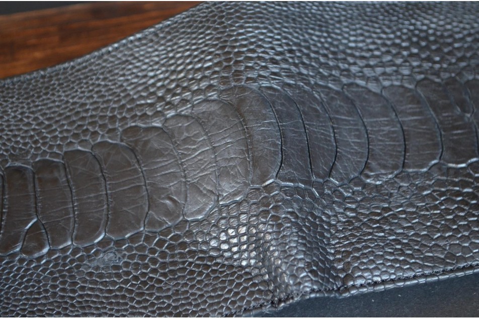 ROMA 6 - OSTRICH LEG - BLACK MATTE