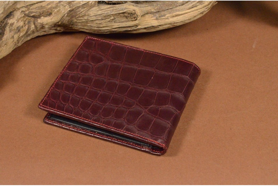 ROMA 5 - CROCODILE - BURGUNDY