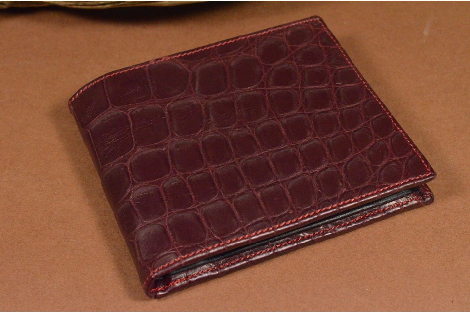 ROMA 5 - CROCODILE - BURGUNDY
