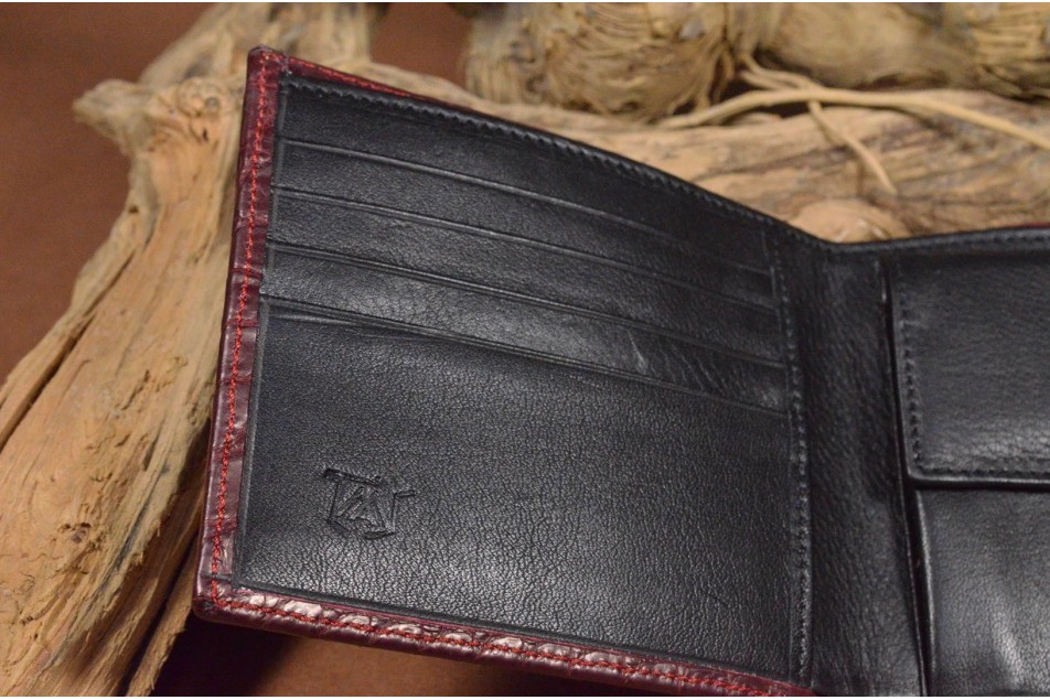 ROMA 5 - CROCODILE - BURGUNDY