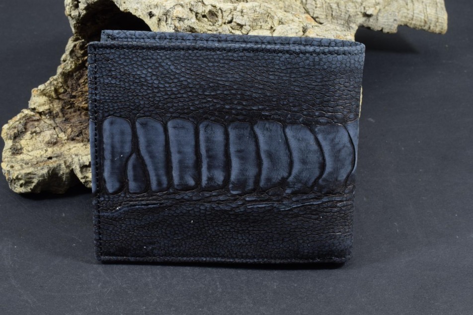 ROMA 56 - PATA AVESTRUZ NUBUCK - NEGRO FANTASIA