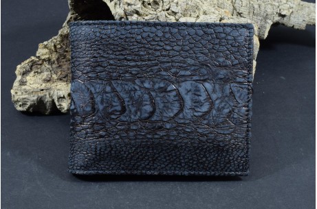 ROMA 57 - OSTRICH LEG NUBUCK - BLACK FANTASY