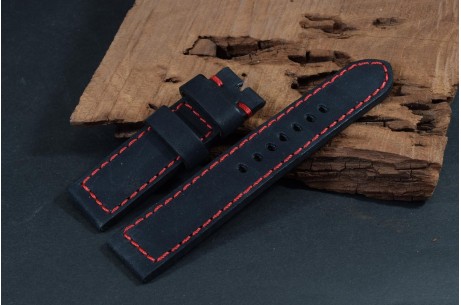 531 NUBUK SCHWARZ ROT 22/22 130/80 MM