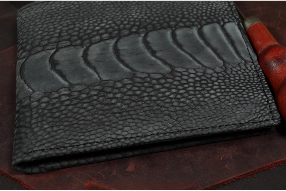 FIRENZE 72 - OSTRICH LEG NUBUCK - BLACK MATTE