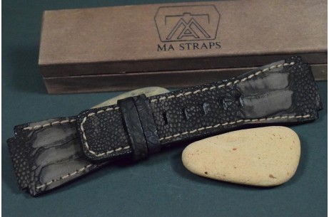 BR - OSTRICH LEG NUBUCK - BLACK FANTASY