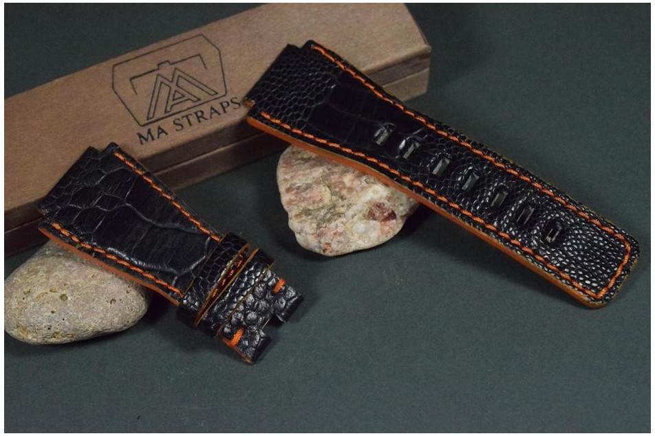 BR - OSTRICH LEG - NIRVANA BLACK ORANGE