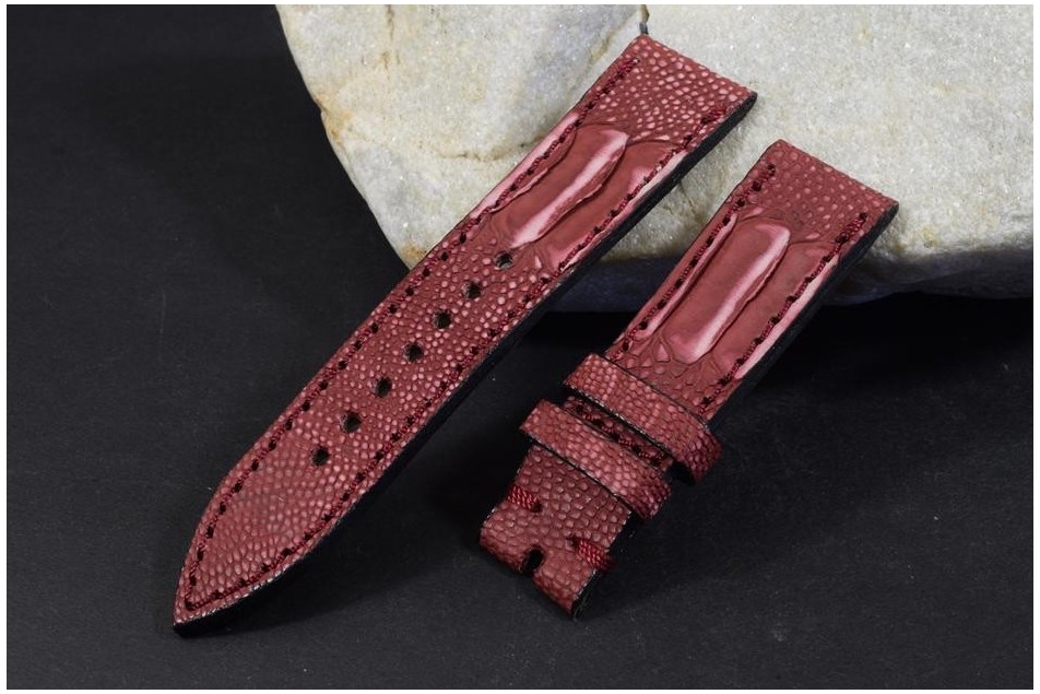 159 STRAUSSENBEIN NUBUK - WEINROT FANTASY 22/20  115/75 MM