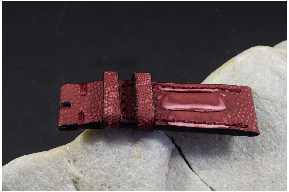 159 STRAUSSENBEIN NUBUK - WEINROT FANTASY 22/20  115/75 MM