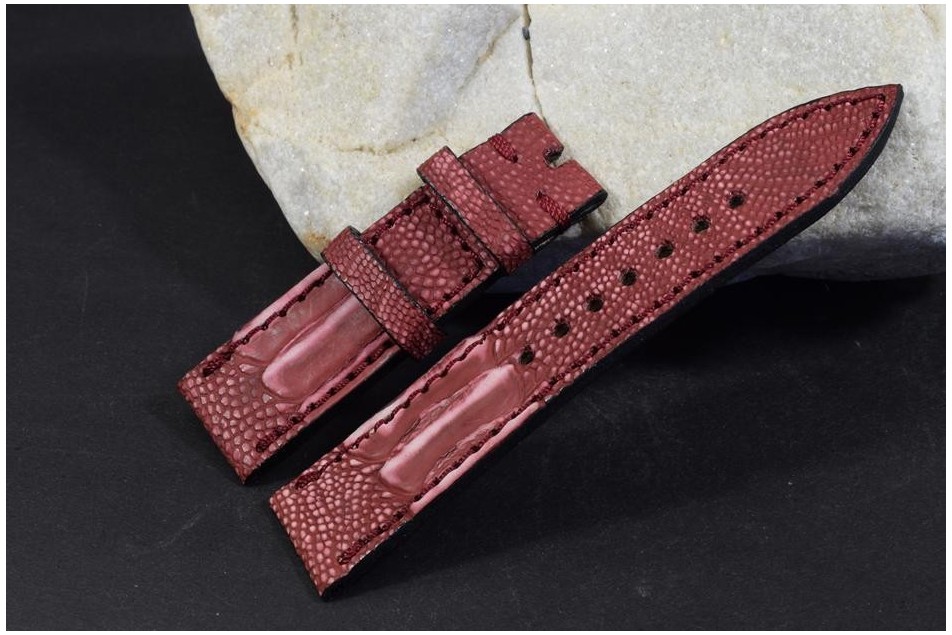 159 STRAUSSENBEIN NUBUK - WEINROT FANTASY 22/20  115/75 MM