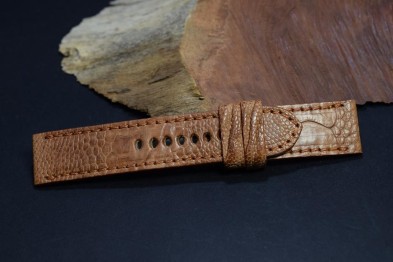 92 PATA AVESTRUZ - MARRON HAVANA 26/26  130/80 MM