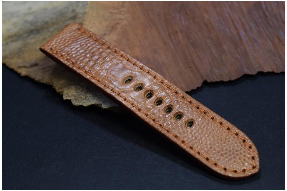 92 PATA AVESTRUZ - MARRON HAVANA 26/26  130/80 MM