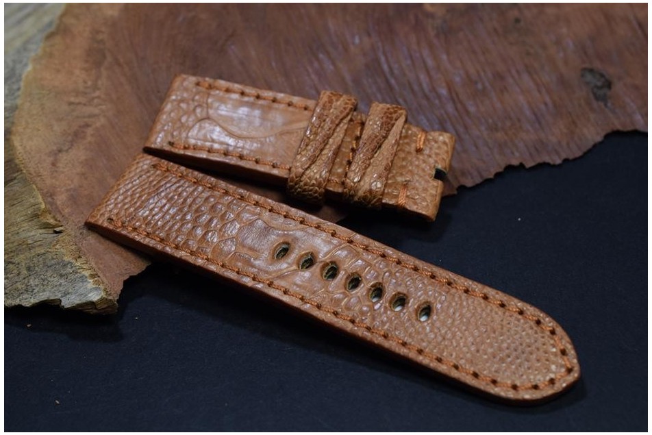 92 PATA AVESTRUZ - MARRON HAVANA 26/26  130/80 MM