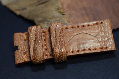 92 PATA AVESTRUZ - MARRON HAVANA 26/26  130/80 MM