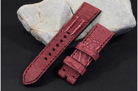 156 OSTRICH LEG - BURGUNDY FANTASY 26/24  130/80 MM