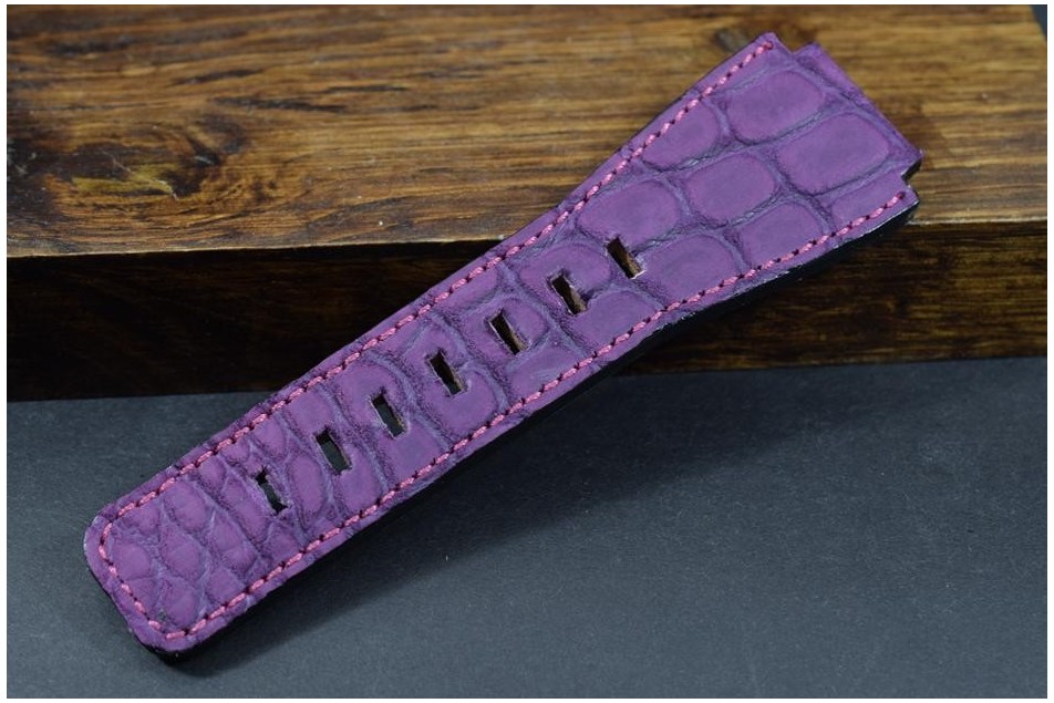 181 BELL & ROSS ALLIGATOR - NUBUK - VIOLETT 24/24  125/80 MM