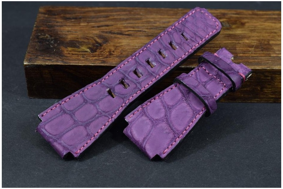 181 BELL & ROSS ALLIGATOR - NUBUK - VIOLETT 24/24  125/80 MM