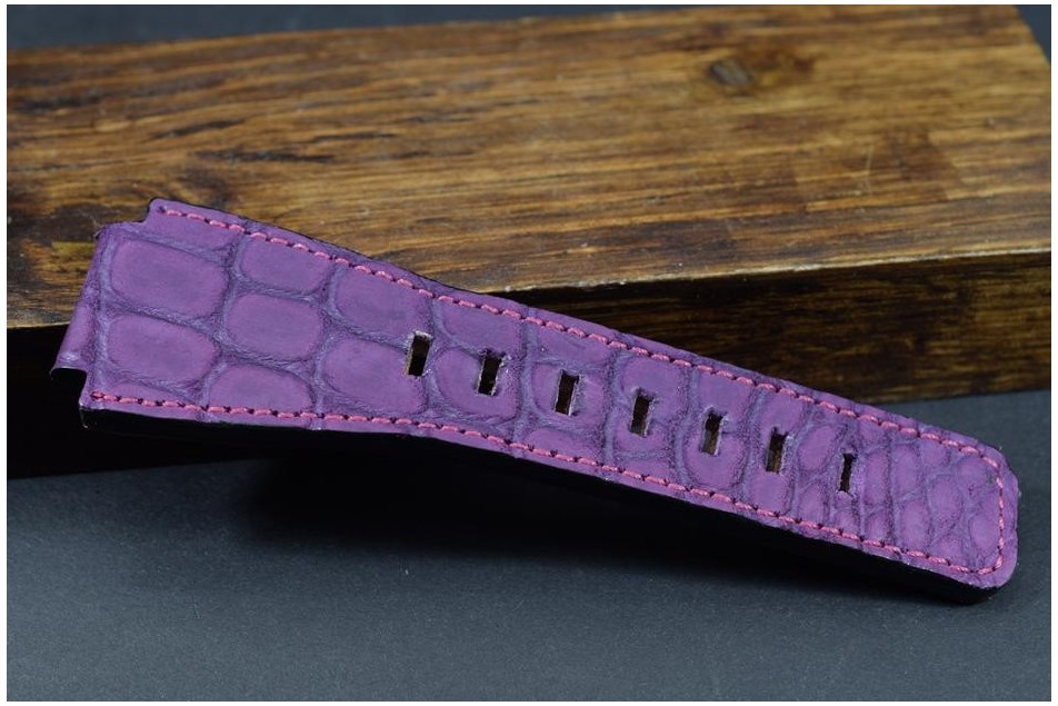 181 BELL & ROSS ALIGATOR ANOBUCADA VIOLETA 24/24  125/80 MM