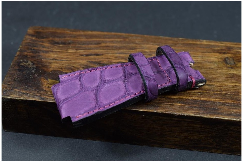 181 BELL & ROSS ALLIGATOR - NUBUK - VIOLETT 24/24  125/80 MM