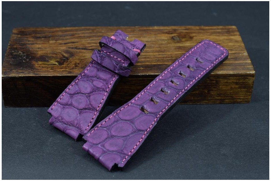 182 BELL & ROSS ALIGATOR ANOBUCADA VIOLETA 24/24  125/80 MM