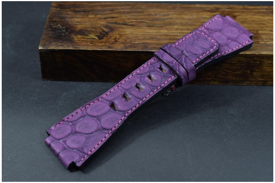 182 BELL & ROSS ALIGATOR ANOBUCADA VIOLETA 24/24  125/80 MM