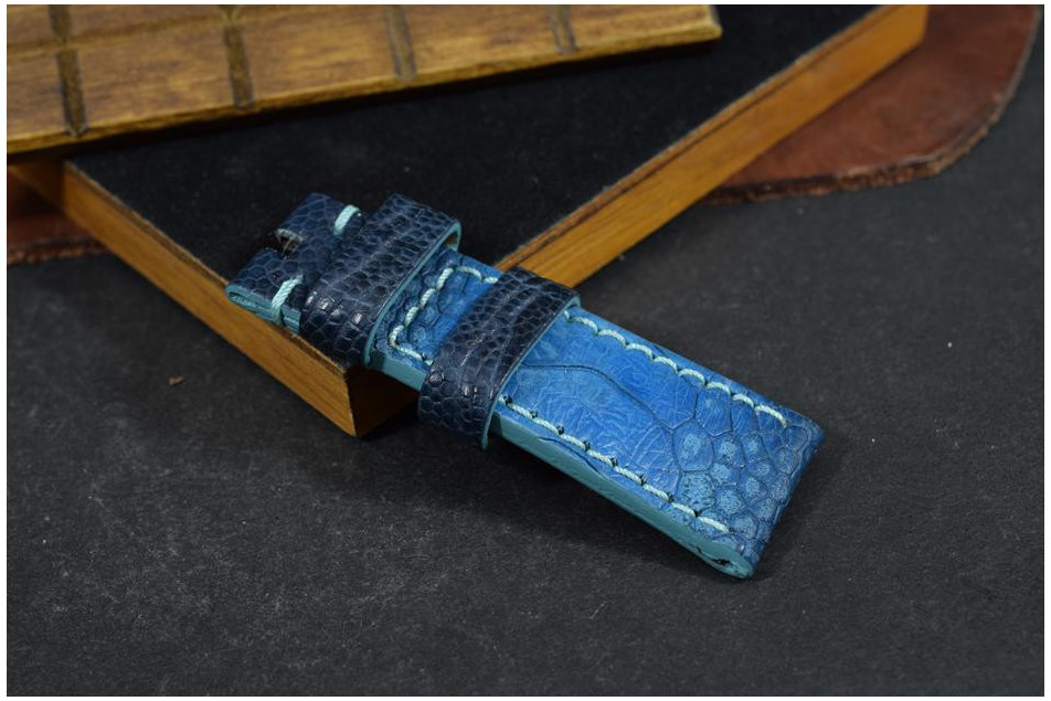 286 PATA AVESTRUZ - AZUL CLARO  24/20  130/80 MM