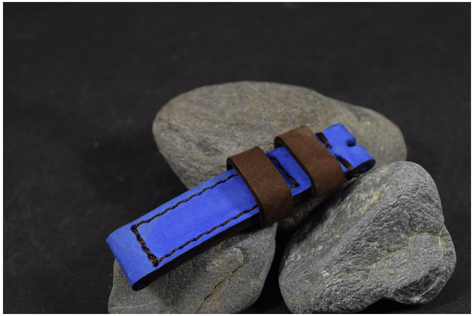 879 NOBUCK - AZUL NAVY / MARRON  20/18 130/80 MM