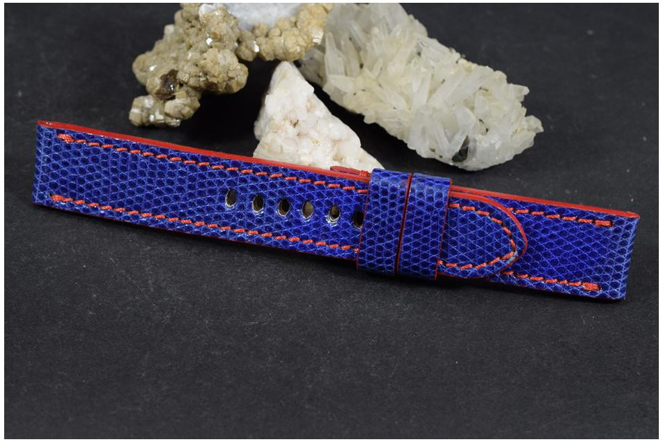 323 LIZARD - BLAU RED   22/22  130/80 MM