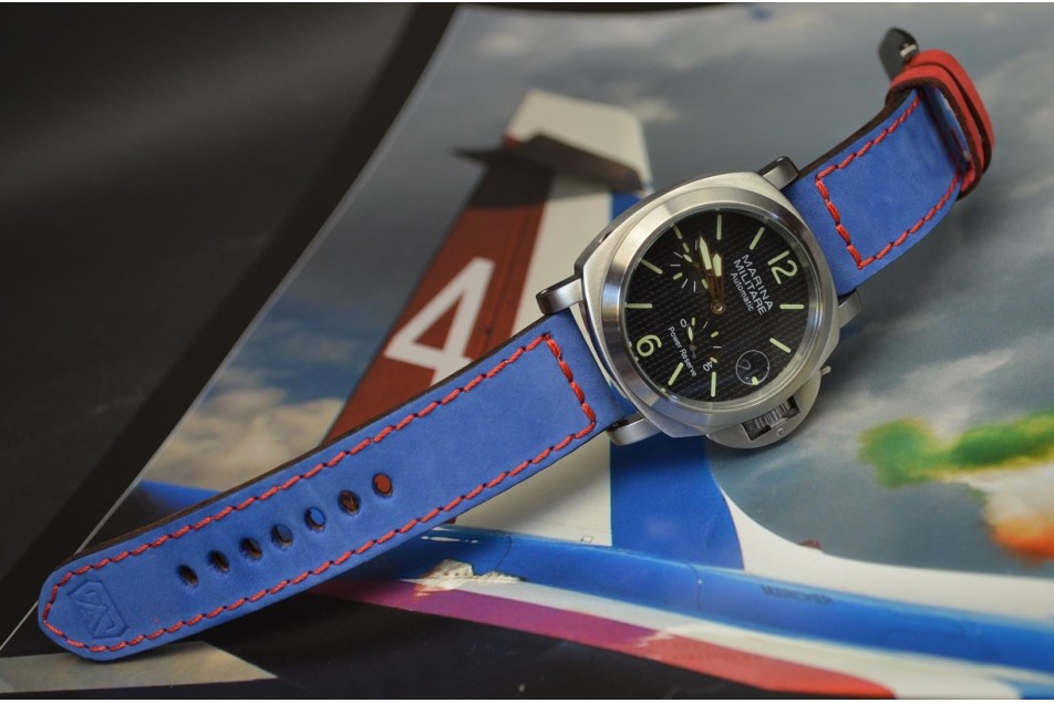 NUBUK FOREST - NAVY BLAU - ROT