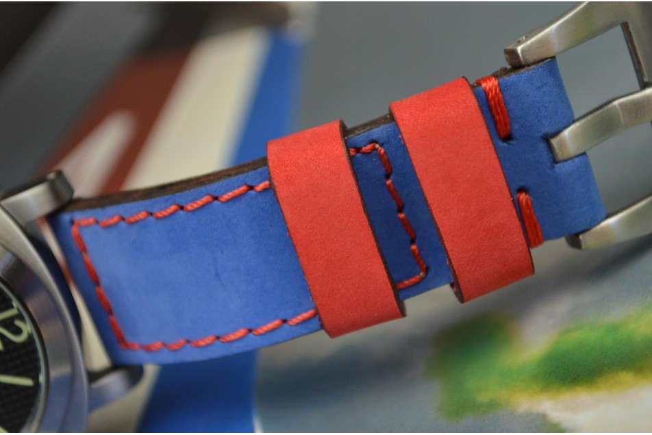 NUBUK FOREST - NAVY BLAU - ROT