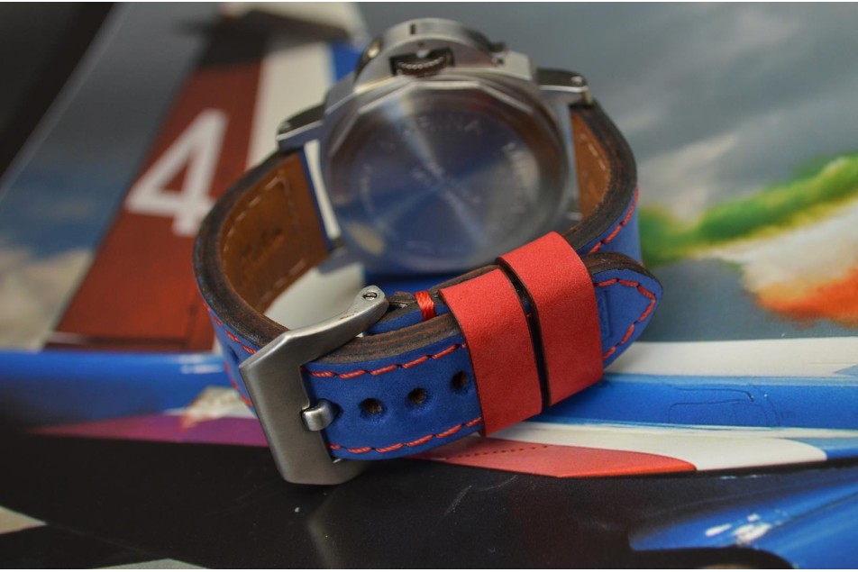 NUBUK FOREST - NAVY BLAU - ROT