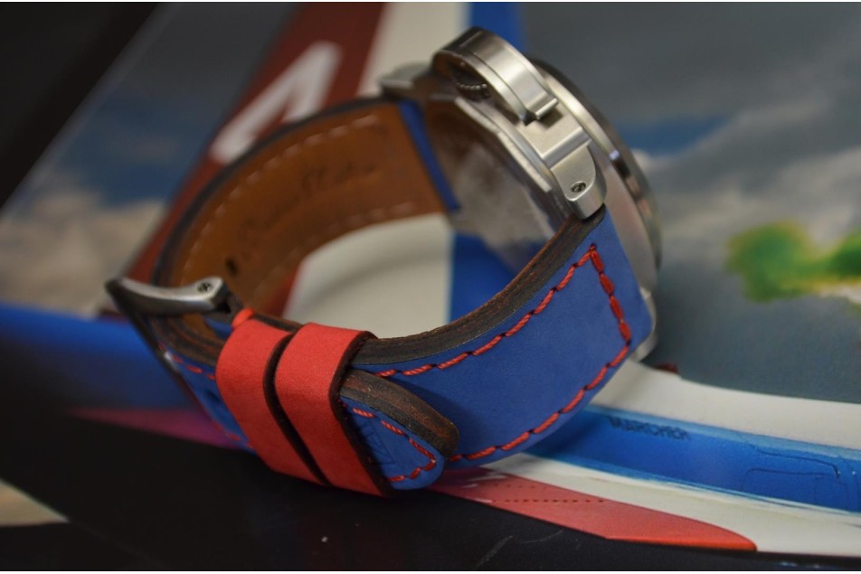 NUBUK FOREST - NAVY BLAU - ROT