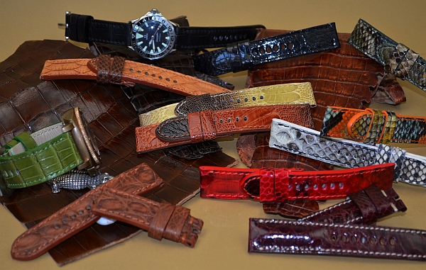 Correas reloj de piel artesanales hechas mano.