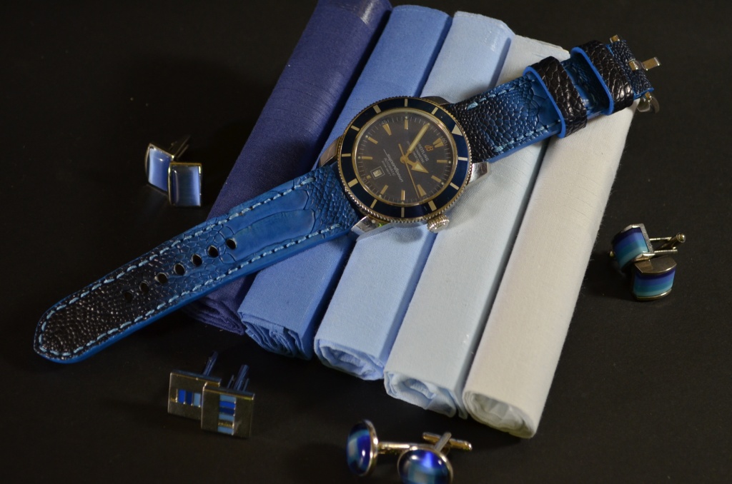 BLUE FANTASY MATTE is one of our hand crafted watch straps. Available in blue fantasy color, 4 - 4.5 mm thick.