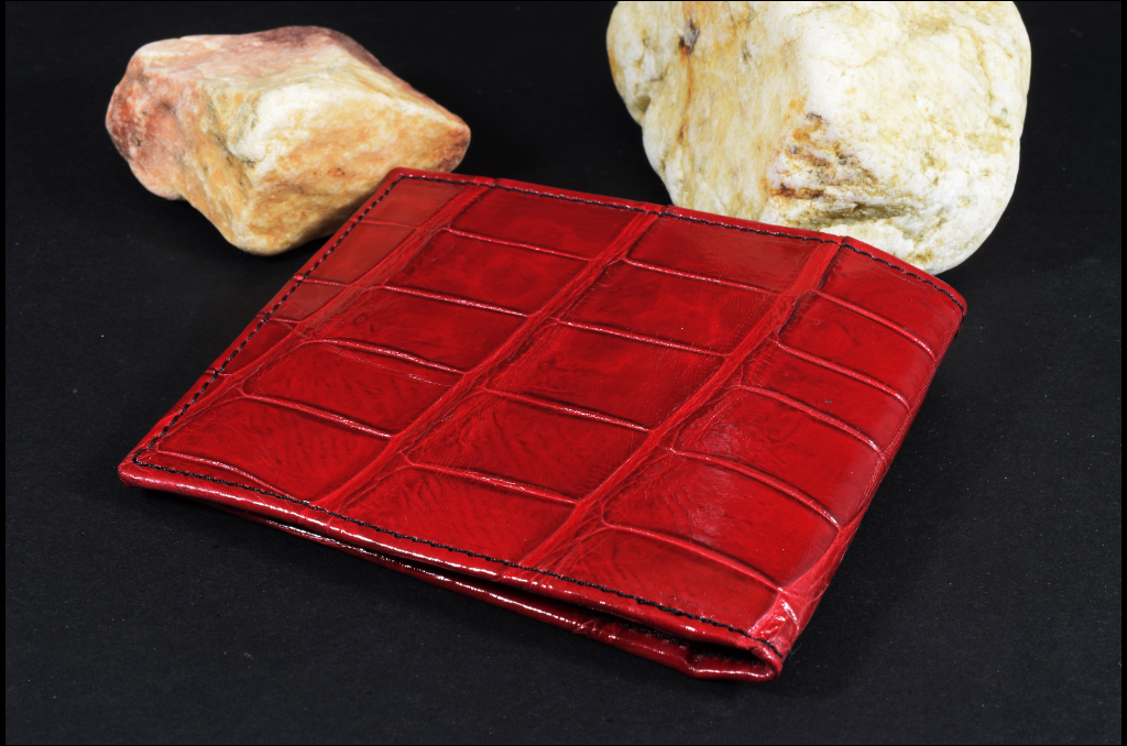 Red Alligator Wallet Real Alligator Skin Wallet