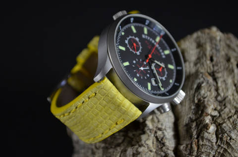 YELLOW MATTE is one of our hand crafted watch straps. Available in yellow color, 3 - 3.5 mm thick.