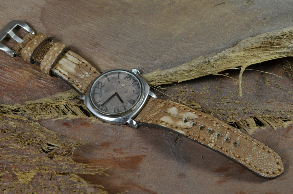 NUBUK HAVANA FANTASY MATTE is one of our hand crafted watch straps. Available in havana brown fantasy color, 4 - 4.5 mm thick.